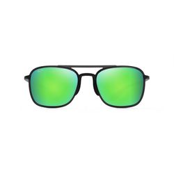 Maui Jim Keokea Sunglasses Unisex Translucent Gray Frame Maui Green Lens Polarized