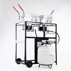 King Kooker 2 Burner Liquid Propane Outdoor Cooker Black/Silver