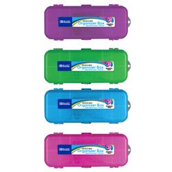 Bazic Products Brights Edition 1.46 in. H X 8 in. W X 3.54 in. D Organizer Box Assorted