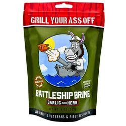 Grill Your Ass Off Battleship Garlic & Herb Brine and Rub 8 oz