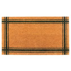 KAF Home 17 in. W X 30 in. L Green/Beige Coir Door Mat
