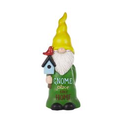 Alpine Polyresin Multi-color 24 in. Gnome Place Like Home Garden Gnome Statue