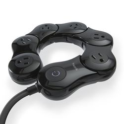 Quirky Pivot Power 5 ft. L 6 outlets Surge Protector Black 1080 J