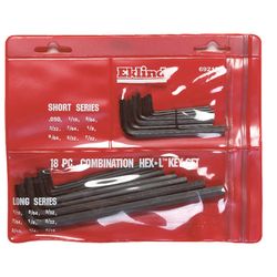 Eklind Assorted SAE Long and Short Arm Hex Key Set 18 pc