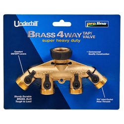 Underhill 3/4 in. Brass Threaded 4-Way Shut-off Valve