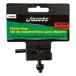 Jacobs 1/4 to 3/8 in. X 1/4 in. KGA Chuck Key L-Handle Steel 1 pc