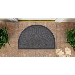 Superio Brand 24 in. W X 35 in. L Gray Shell Coir/Rubber Door Mat