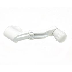 Barton Kramer 2.68 in. L White Die-Cast Universal Folding Crank Handle 1 pk