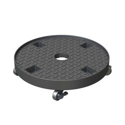 Panacea 14 in. D Plastic Heavy Duty Plant Caddy Black