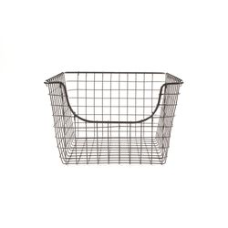 Spectrum Scoop 13 in. L X 12 in. W X 8 in. H Gray Wire Basket