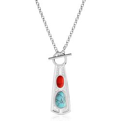 Montana Silversmiths Women's Cowgirl Harmony TQ and Coral Necklace
