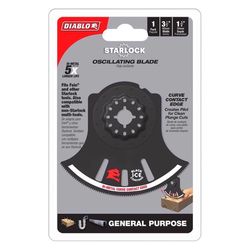 Diablo Starlock 3-1/2 in. X 3-1/2 in. W Bi-Metal Semi-Circle Oscillating Blade General Purpose Cuts