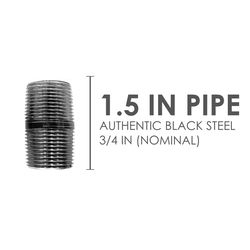 STZ Industries 3/4 in. MIP each X 3/4 in. D MIP Black Steel 1-1/2 in. L Nipple