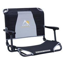 GCI Outdoor Big Comfort Black Hard Arm Stadium Chair