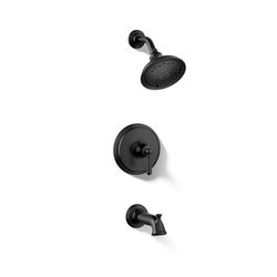 Kohler Facile Matte Black Tub and Shower Faucet