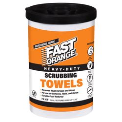 Permatex Fast Orange Clean Fresh Scent Hand and Surface Scrubbing Towels 72 ct