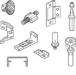 Prime-Line 48 in. L White Steel Bi-fold Hardware Kit 1 pk