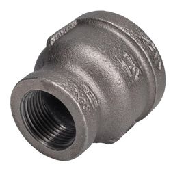 STZ Industries 1-1/2 in. FPT each X 1 in. D FIP Black Malleable Iron Reducing Coupling