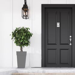 Bloem Finley 25.5 in. H X 14.65 in. W X 14.65 in. D X 14.65 in. D Resin Planter Cement
