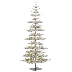Glitzhome 9 ft. Slim LED 650 ct Pine Artificial Christmas Tree