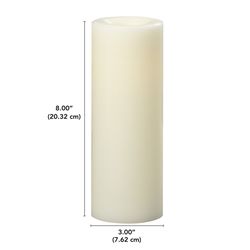 Sterno Home Cream No Scent Premier Pillar Candle