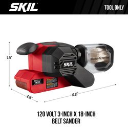 SKIL 6 amps 3 in. W X 18 in. L Corded Belt Sander