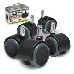 Slipstick 2 in. D Swivel Rubber Caster 330 lb 5 pk