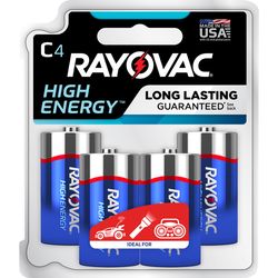 Rayovac High Energy C Alkaline Batteries 4 pk Carded