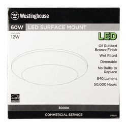 Westinghouse Oil-Rubbed Bronze Brown 3.875 in. W Steel LED Canless Recessed Downlight
