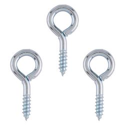 Ace 9/32 in. D X 2-5/16 in. L Zinc-Plated Steel Screw Eye 120 lb. cap. 3 pk