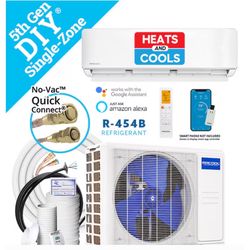 MRCOOL DIY 5th Gen E Star, 230V, 1 Zone 18000 BTU 22.5 SEER Ductless Mini Split Heat Pump