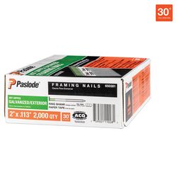 Paslode 2 in. L Angled Strip Hot-Dip Galvanized Framing Nails 30 deg 2000 pk