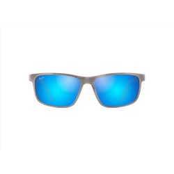 Maui Jim Anemone Sunglasses Men's Brushed Dark Gunmetal Frame Blue Hawaii Lens Polarized