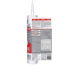 GE Tub & Tile White Silicone 1 Tub and Tile Caulk Sealant 10.1 oz