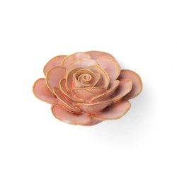 Chive France 1.77 in. H X 4 in. L Glazed Pink Ceramic Ranunculus Wall Flower