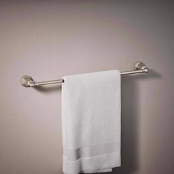 Kohler Facile Vibrant Brushed Nickel Silver Towel Bar 24 in. L Metal