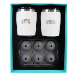 Toadfish 10 fl. oz. White BPA Free Rocks Drinkware Gift Set