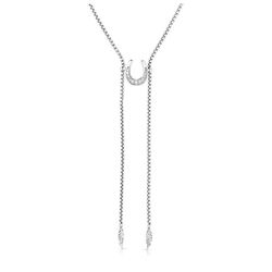 Montana Silversmiths Women's Horseshoe Bolo Luck Silver Necklace