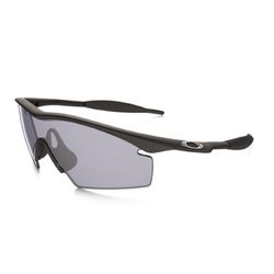 Oakley M Frame Sunglasses Unisex Black Frame Gray Lens