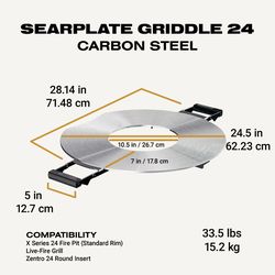 Breeo SearPlate 24 Carbon Steel Griddle 24 in. W 1 pk