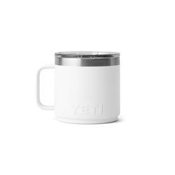 YETI Rambler 14 oz White BPA Free Ceramic Lined Stackable Mug with MagSlider Lid