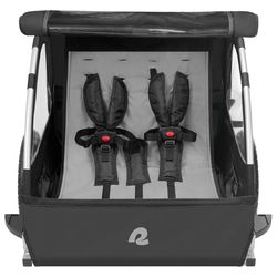 Retrospec Rover Fabric/Steel Child Trailer 80 lb Black