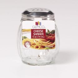 Gemco Clear/Silver Glass/Stainless Steel Cheese Shaker 5 oz