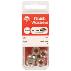HILLMAN Nickel-Plated Steel 8 Size Finish Washer 1 pk