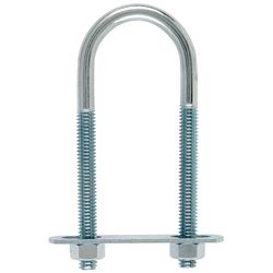 Hampton 5/16 in. X 1-3/8 in. W X 3-7/8 in. L Coarse Zinc-Plated Steel U-Bolt