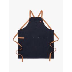Hedley & Bennett Crossback 3 pocket Midnight Blue Canvas Solid Apron