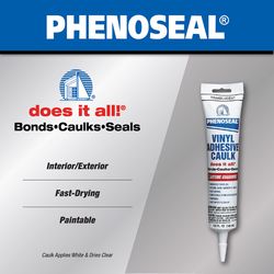 Phenoseal Clear Vinyl All Purpose Adhesive Caulk 5.5 oz