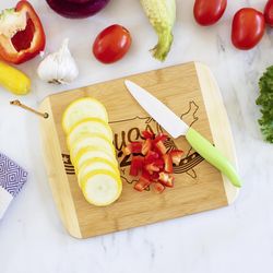 Totally Bamboo 11 in. L X 9 in. W X 1 in. Bamboo 250th Anniversary Cutting Board