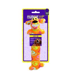 Multipet Loofa For Dog Assorted Plush Pink Ribbon Dog Toy 1 pk