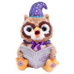 Cuddle Barn Octavius the Storytelling Owl Animated Plush Polyester Multicolored